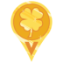 Gold Four Leaf Clover Icon
